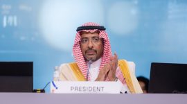 H.E. Bandar bin Ibrahim Alkhorayef, newly elected President of the 21st UNIDO General Conference