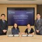 (From left to right) Tony So, Head, SME Banking, Hong Kong & Greater Bay Area, and Xie Wen, Global Head, SME Banking, both from Standard Chartered, Wendy Wang, Founding Management & Group President, and Gary Tok, Group Chief Commercial Officer, both from Ascentium.