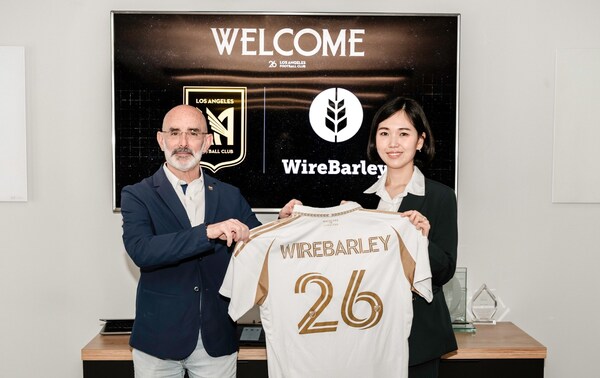 Larry Freedman, Co-President of Los Angeles Football Club (LAFC), and Yoonha Lina Jeon, CMO and North America Managing Director of WireBarley.